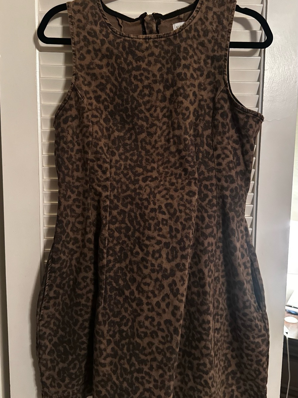 Gianni Bini Brown Leopard Print Sleeveless Dress